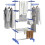 Étendoir à linge pliable à 5 niveaux, système de fixation facile, bleu et argent 1