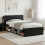 VidaXL vidaXL Bed Frame with Storage Black 90 x 190 cm Engineered Wood 1