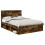 VidaXL vidaXL Bed Frame Smoked Oak 140 x 200 cm Solid Pine Wood 2
