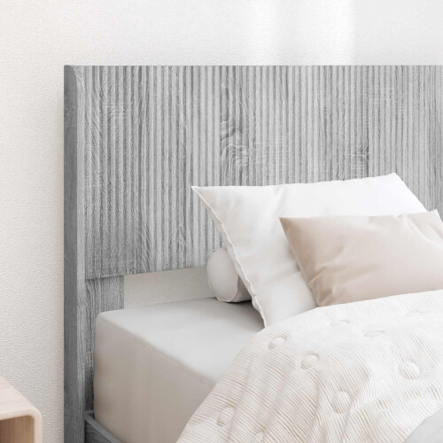 VidaXL vidaXL Bed Frame with Storage and Headboard Grey Sonoma 100 x 200 cm 2