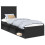 VidaXL vidaXL Bed Frame with Headboard Black 75 x 190 cm Solid Pine Wood 2