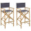VidaXL vidaXL Folding Director's Chair 2 pcs Natural Bamboo 3