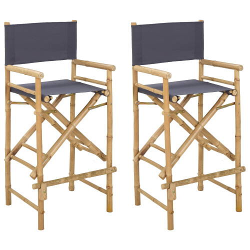 VidaXL vidaXL Folding Director's Chair 2 pcs Natural Bamboo 2