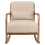 Beliani Rocking Chair SKOVDE Fabric Beige 2