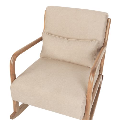 Beliani Rocking Chair SKOVDE Fabric Beige 2