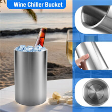 Insulated Wine Cooler Bucket With Wine Aerator - Fits 750Ml Wine Bottles, Keeps Wine Cold For Hours | Sweat-Free Stainless Steel Wine Bottle