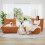 (Brown) Lazy Floor Sofa Ergonomic Design Couch Fireside Chair 3