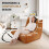 (Brown) Lazy Floor Sofa Ergonomic Design Couch Fireside Chair 5