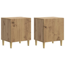 vidaXL Bedside Cabinet 2 pcs Artisan Oak 43 x 34.5 x 50 cm