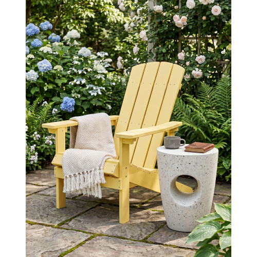 Beliani Garden Chair ADIRONDACK Yellow 2
