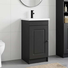 vidaXL Bathroom Vanity with Sink Black 42 x 40 x 84.5 cm
