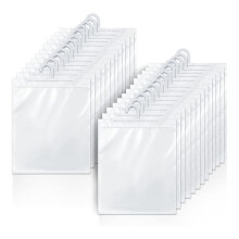 Hanging Storage Bags 24 Pack, Large Hook 10 X 12.5-Inch Clear Plastic Bags for Classroom, Library and Pharmacy