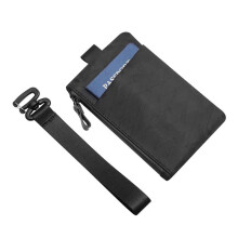 Water-Resistant Outdoor RFID Shield Passport Clutch Multifunctional Card Slot Zipper Wrist Bag