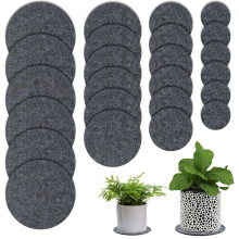 24PCS Absorbent Waterproof Plant Coasters Mat,4/6/ 8/10 Inch Reversible Round Fabric Plant Coasters and Plant Saucers