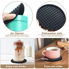 36Pcs Silicone Coasters for Drinks Non Slip Silicone Drink Coasters Cold Hot Heat for Table Tabletop Coffee Bar