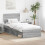 VidaXL vidaXL Bed Frame Grey Sonoma 75 x 190 cm Solid Pine Wood 1