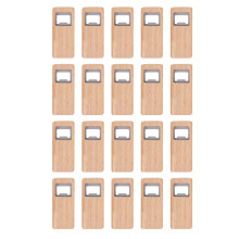 20Pcs Wood Beer Bottle Opener Wooden Handle Corkscrew Stainless Steel Openers Bar Kitchen Accessories Party Gift