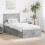 VidaXL vidaXL Bed Frame Concrete Grey 75 x 190 cm Engineered Wood 1