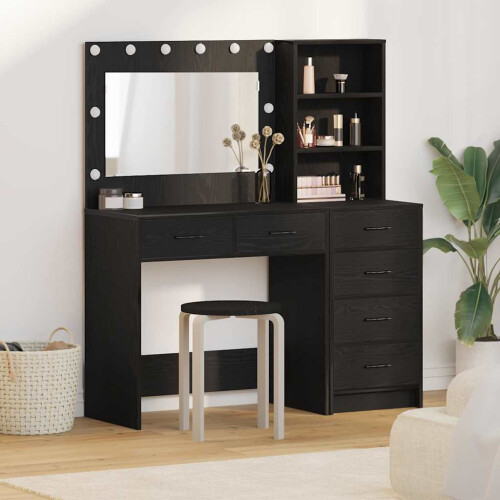 VidaXL vidaXL Dressing Table Black 78.5 x 41 x 135 cm Engineered wood