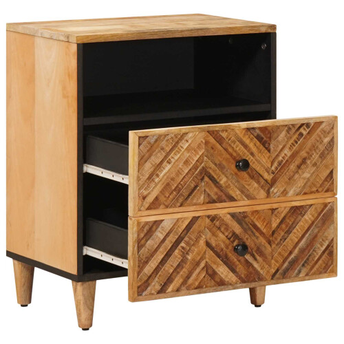 VidaXL vidaXL Bedside Table Brown 50 x 33 x 60 cm Solid Mango Wood 2