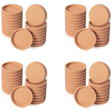 72 Cork Coasters Bulk 4 Inch Round Lip Cup Holder Leak Proof Cork Coasters for Drinks Reusable Absorbent Cup Coaster