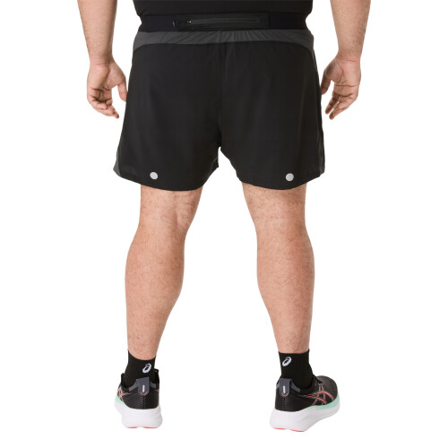 Asics (S, Black/Grey) Asics Mens Road Running Shorts 1