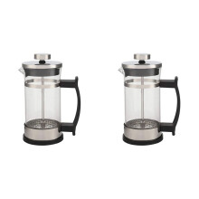 2X Coffee Maker Pot,Stainless Steel Glass Coffee Pot French Press Filter Pot Household Tea Maker,Suitable for Making Tea
