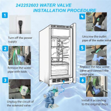 242252603 241803703 Refrigerator Water Inlet Valve for , Replace AP5671756 218475600 218720400