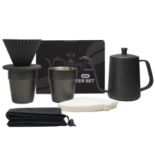 Portable Drip Coffee Brewing Set - DIY Latte Utensils,Handmade Coffee Pot Gift Box for Home and Office