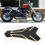 3D Aufkleber für Motorrad Öltank Schwarz Gold 3
