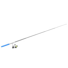 Tragbare Stift Angelrute mit Rollenrad Blau