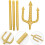 Gold Trident Halloween Cosplay Prop Poseidon Neptune Devil Plastic 123cm Gold 1