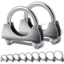 Abrazaderas de Escape Tipo U Abrazadera Juego de 2 Piezas Diámetro 54 mm — abrazadera escape, acople escape 54mm