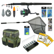Roddarch Complete Sea Fishing Kit with 10ft Telescopic Rod & Seat Box