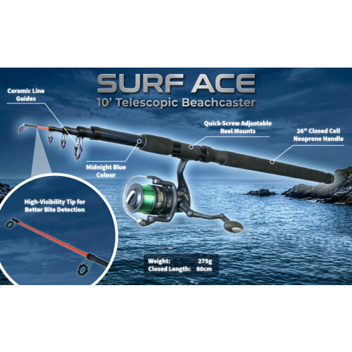 Roddarch Complete Sea Fishing Kit with 10ft Telescopic Rod & Seat Box 1