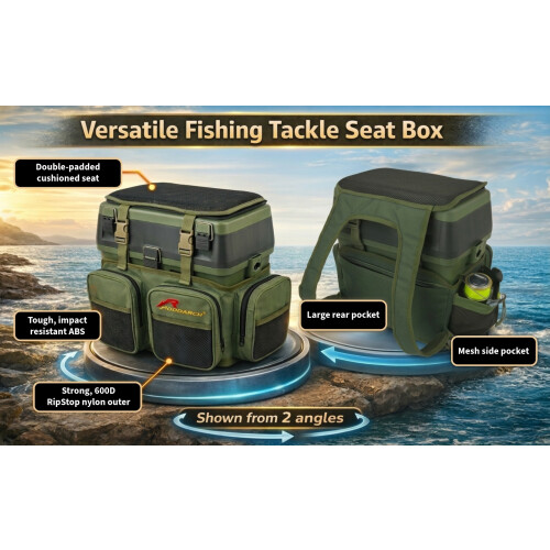 Roddarch Complete Sea Fishing Kit with 10ft Telescopic Rod & Seat Box 2