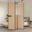 VidaXL vidaXL 3-Panel Room Divider Beige 150 x 200 cm Fabric 1