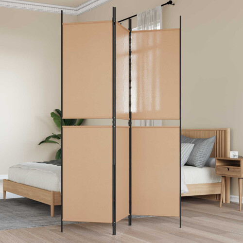 VidaXL vidaXL 3-Panel Room Divider Beige 150 x 200 cm Fabric