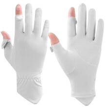 Cooling Ice Silk Gloves (One Size) Grey