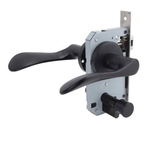 Türgriff-Set, Eisen und Aluminium, schwarz 1
