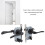 Türgriff-Set, Eisen und Aluminium, schwarz 12