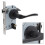 Türgriff-Set, Eisen und Aluminium, schwarz 21