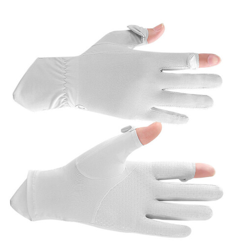 Cooling Ice Silk Gloves (One Size) Grey 2