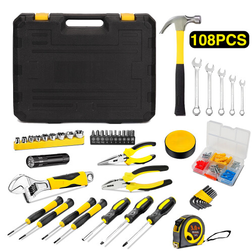 108PCS socket wrench set carbon steel Carrying Case 1