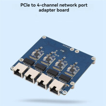 PCIe to 4-Channel Ethernet Adapter Board for Raspberry Pi 5 Driver-Free Plug and for Raspberry Pi OS 2.5G