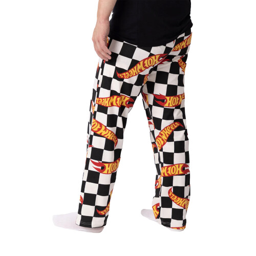 Hot Wheels (L, Multicoloured) Hot Wheels Mens Checkerboard Logo Lounge Pants 1
