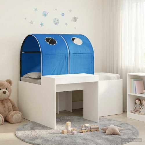 VidaXL vidaXL Bed with Tunnel 4 pcs Artisian Oak and Blue Engineered Wood