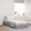 VidaXL vidaXL Storage Bed with Headboard Light Grey 90 x 190 cm Fabric 1