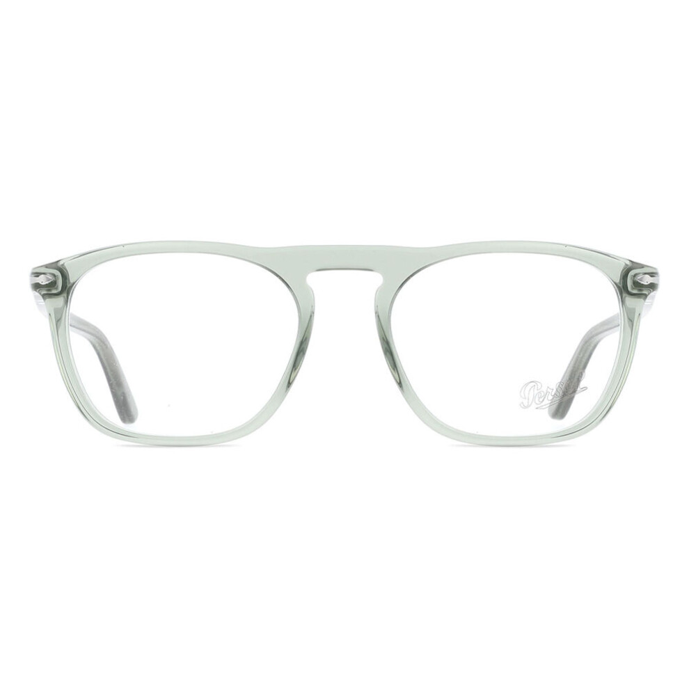 Persol Unisex Green Po3391v 1226 Optical Frames Acetate Transparent Squared Normal - Image 2