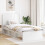 VidaXL vidaXL Bed Frame with Storage and Headboard White 90 x 190 cm 1